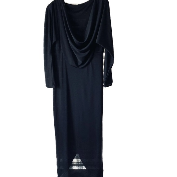 Michael Maiello Pat Richards Black High Neck Formal Beaded Dress Size 10 - Picture 2 of 7